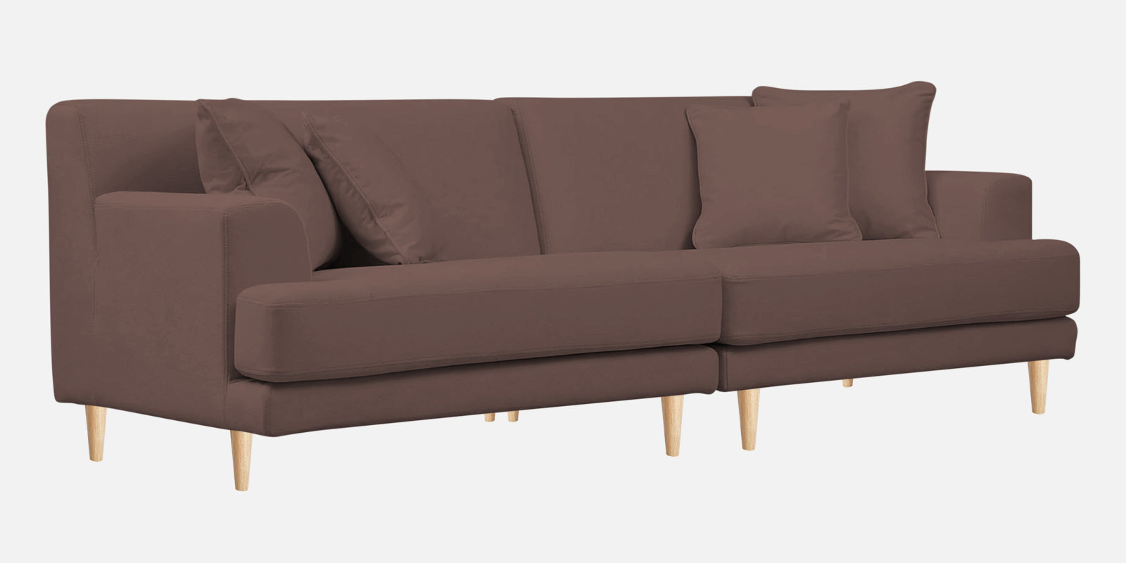 Woody Fabric 4 Seater Sofa in Berry Wine Colour