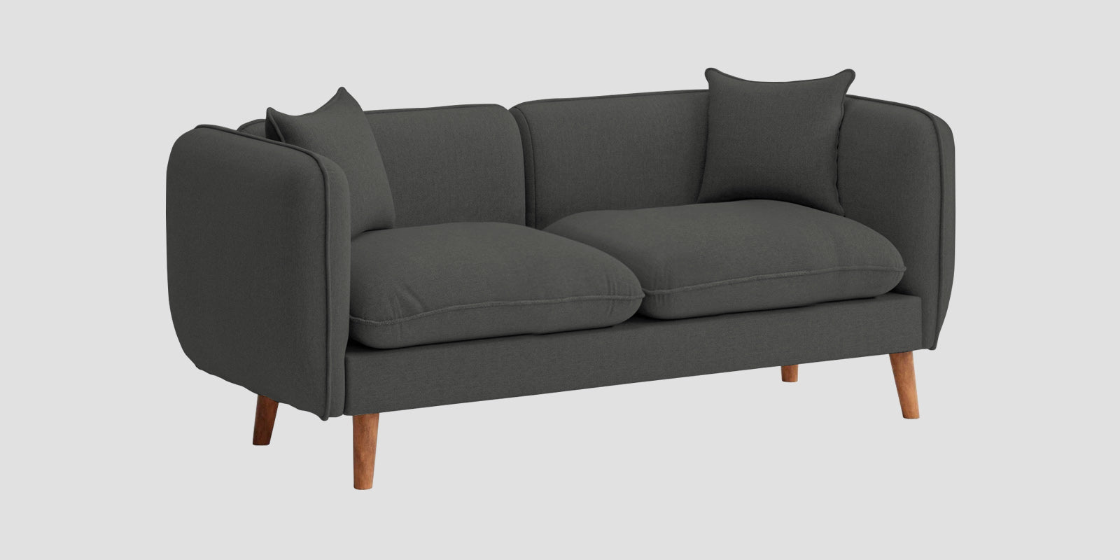 Reva Fabric 2 Seater Sofa In Stone Grey Colour - Febonic Living