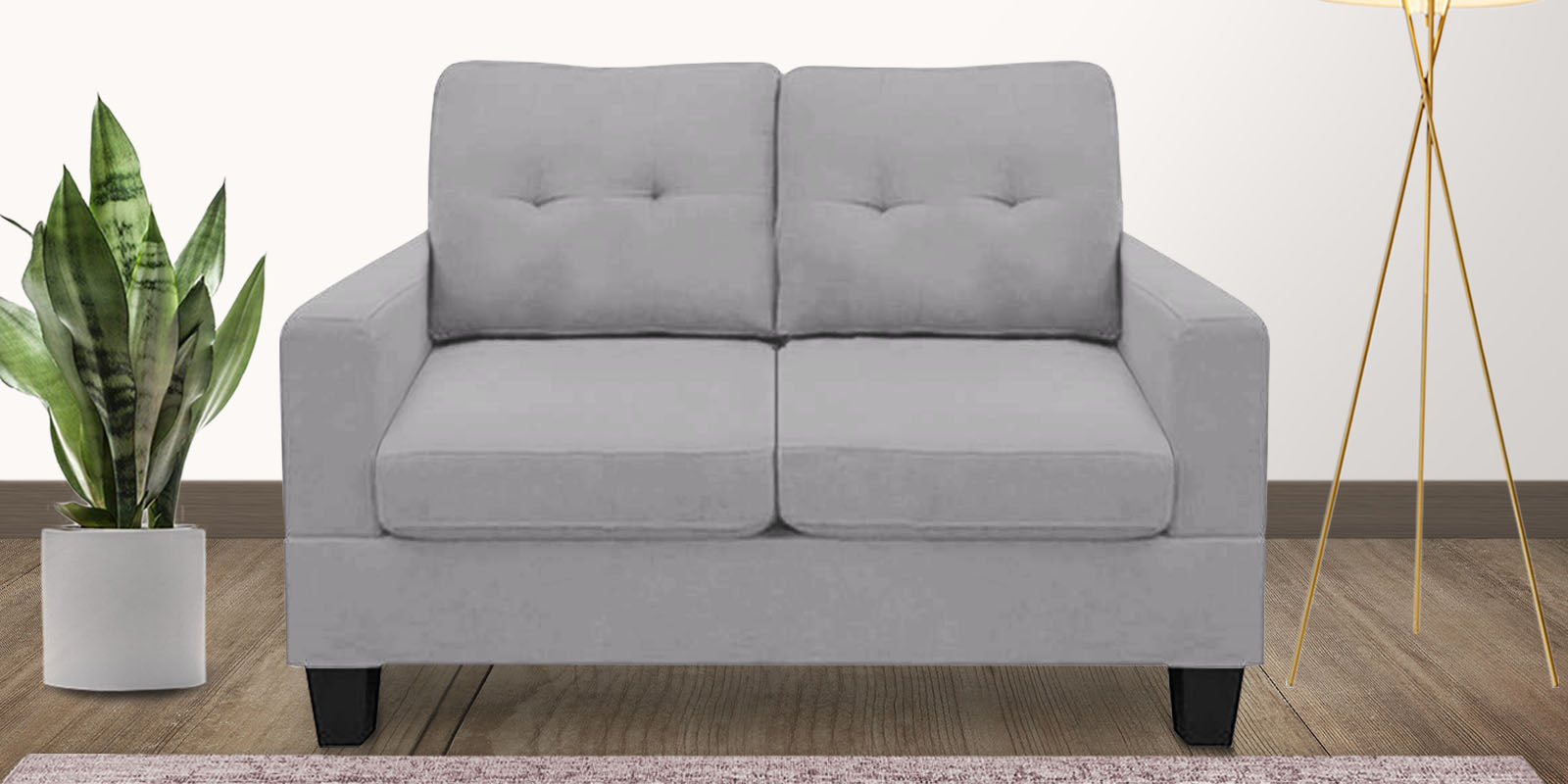 Thomas Fabric 2 Seater Sofa in Lit Grey Colour