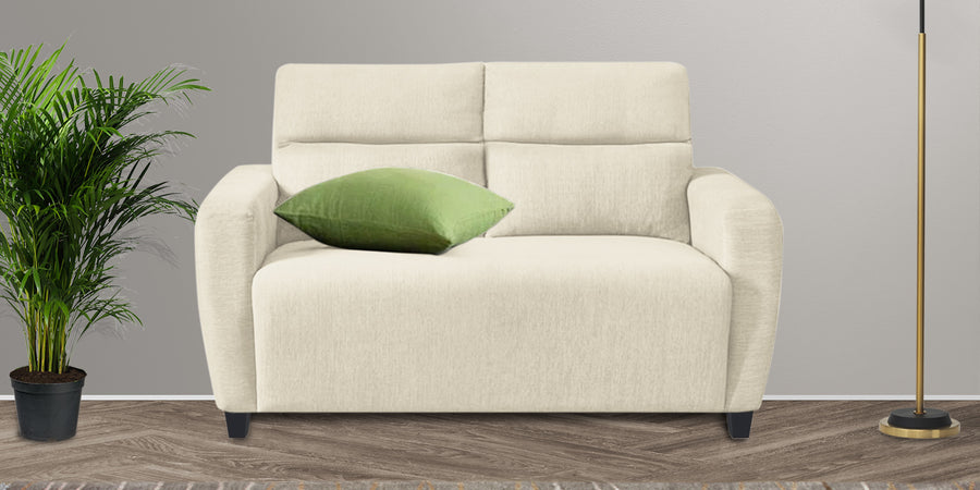 Bakadi Fabric 2 Seater Sofa In Ivory Cream Colour - Febonic Living