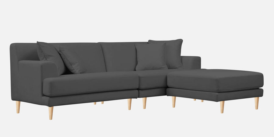 Woody Fabric Lhs Sectional Sofa 3 Lounger In Dusky Grey Colour - Febonic Living