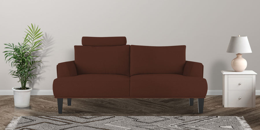 Como Fabric 2 Seater Sofa In Coffee Brown Colour - Febonic Living