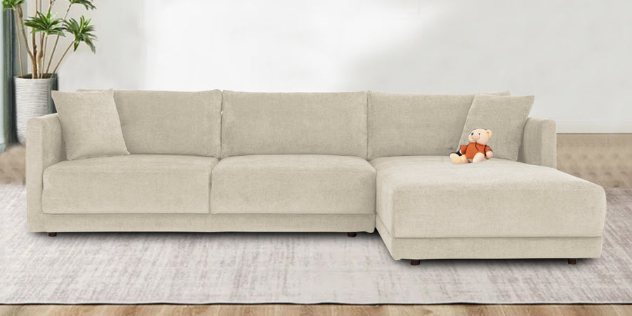 Northern Fabric Lhs Sectional Sofa 3 Lounger In Ivory Beige Colour - Febonic Living