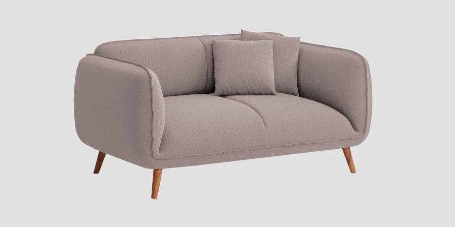 Zia Fabric 2 Seater Sofa In Almond Beige Colour - Febonic Living