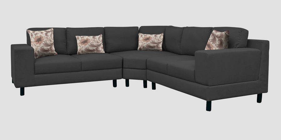 Betty Fabric 6 Seater Rhs Corner Sofa In Stone Grey Colour - Febonic Living