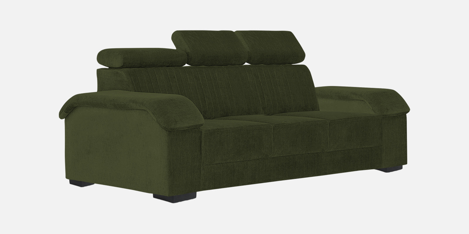 Draco Fabric 3 Seater Sofa In Olive Green Colour - Febonic Living