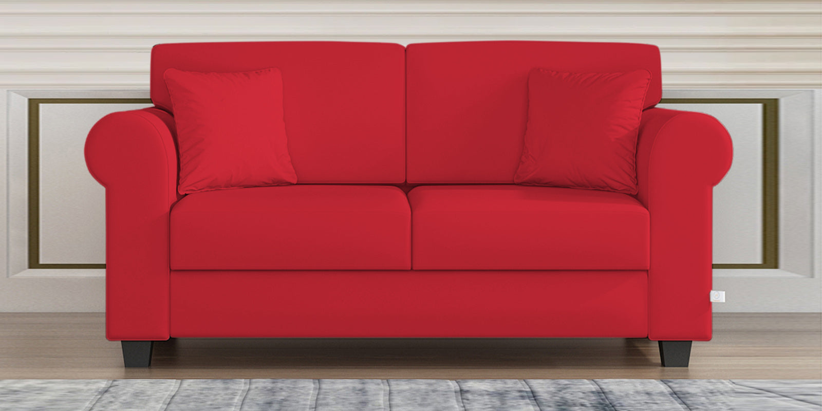 Numonk Velvet 2 Seater Sofa in Ox Blood Maroon Colour