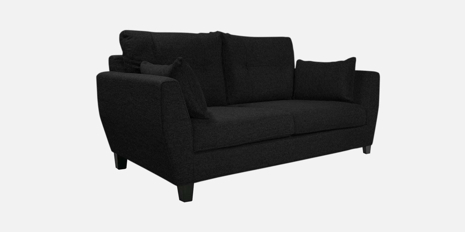 Mario Fabric 2 Seater Sofa in Zed Black Colour