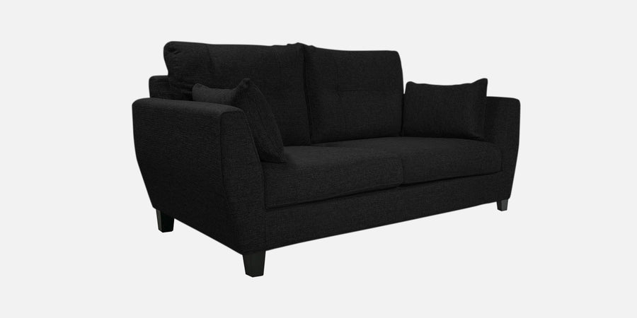 Mario Fabric 2 Seater Sofa In Zed Black Colour - Febonic Living