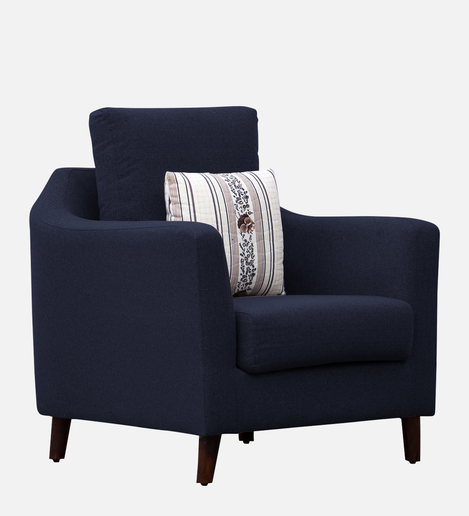 Kevin Fabric 1 Seater Sofa in Royal Blue Colour