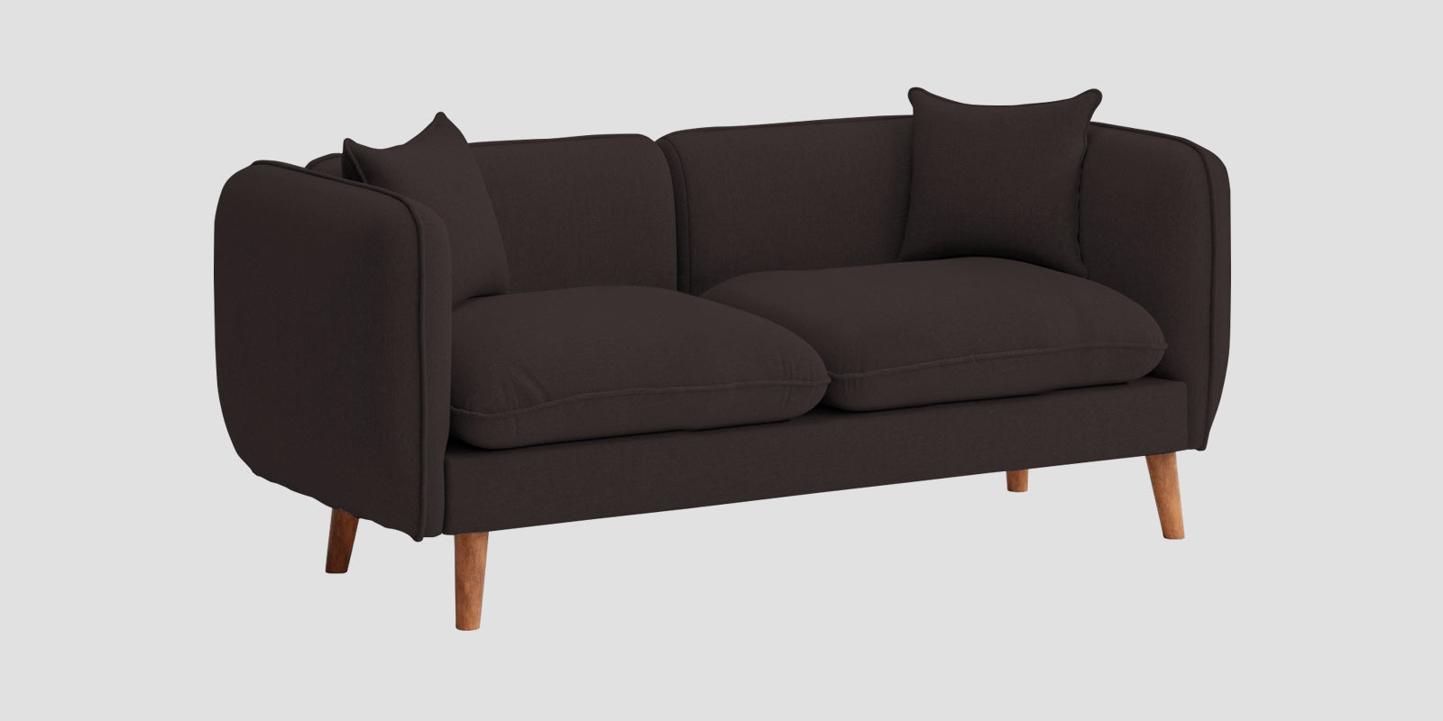 Reva Fabric 2 Seater Sofa In Pebble Brown Colour - Febonic Living