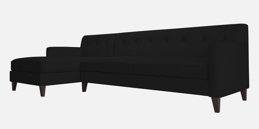 Miller Fabric Rhs Sectional Sofa 3 Lounger In Zed Black Colour - Febonic Living