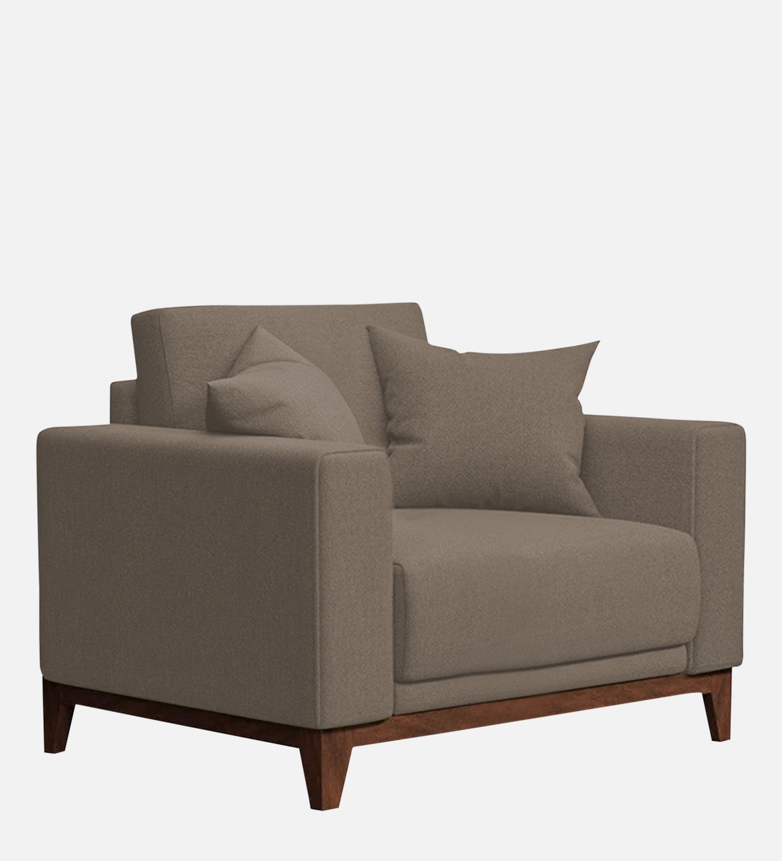 Luca Fabric 1 Seater Sofa in Hazel Beige Colour