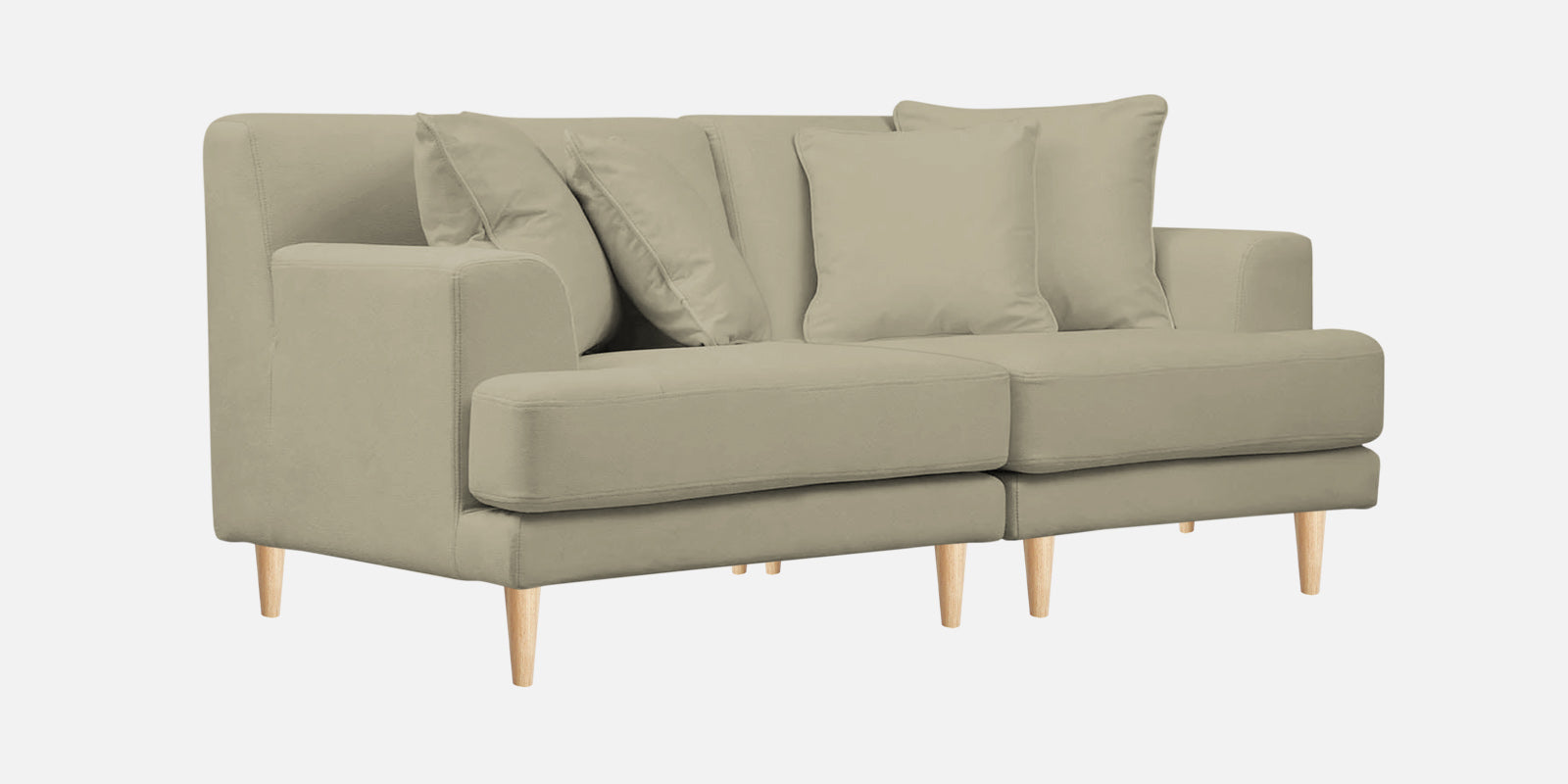 Woody Fabric 3 Seater Sofa in Carnival Beige Colour