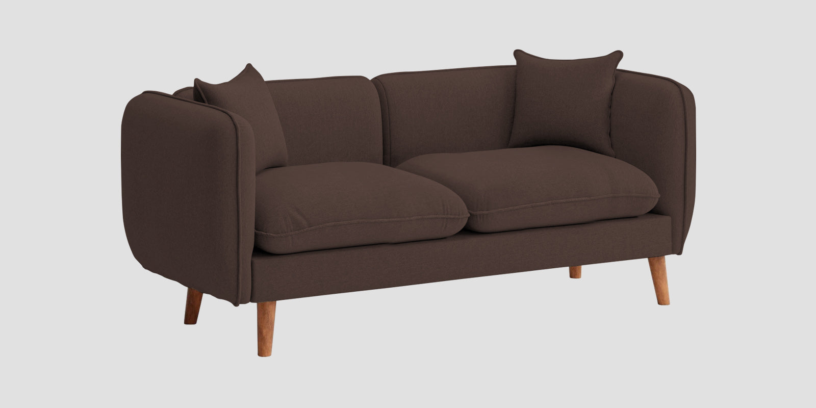 Reva Fabric 2 Seater Sofa In Caramel Brown Colour - Febonic Living