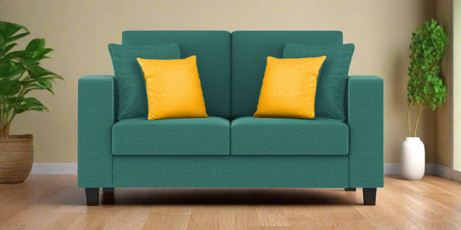 Nabi Fabric 2 Seater Sofa In Sea Green Colour - Febonic Living