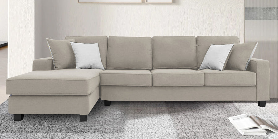 Ladybug Fabric Rhs Sectional Sofa 3 Lounger In Ash Grey Colour - Febonic Living