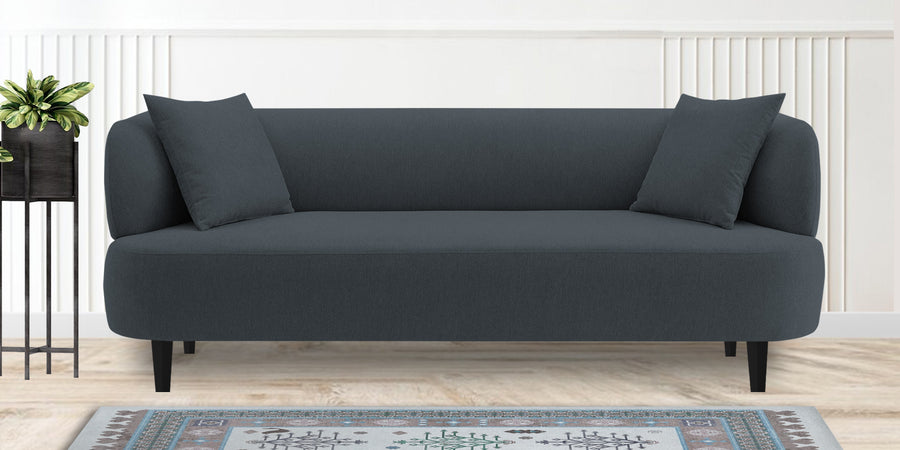 Carson Fabric 3 Seater Sofa In Duby Grey Colour - Febonic Living