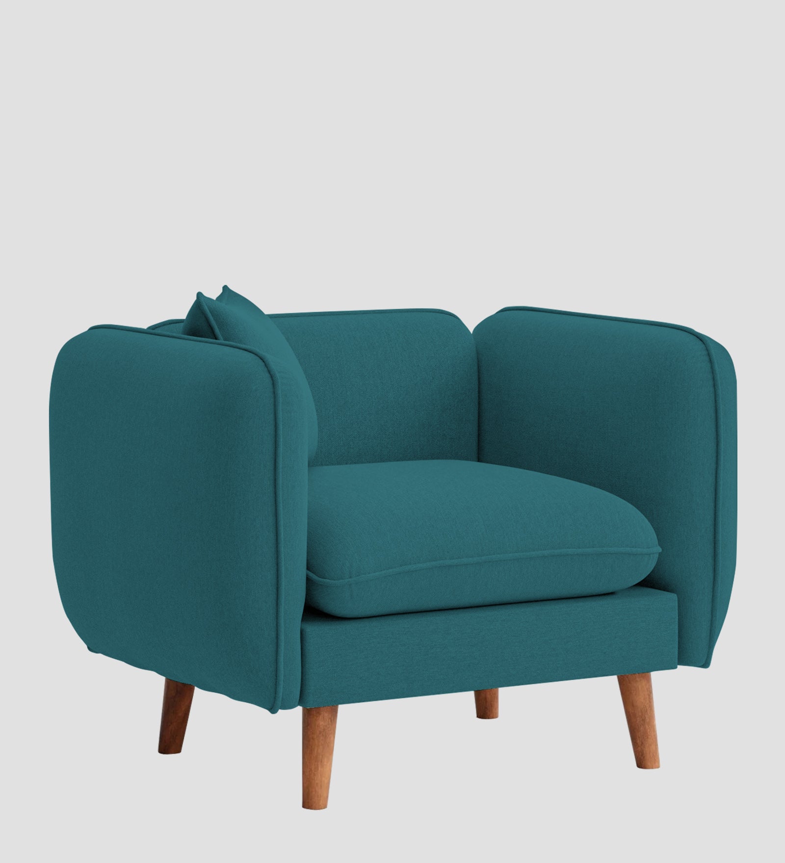 Reva Fabric 1 Seater Sofa In  Water Blue Colour - Febonic Living
