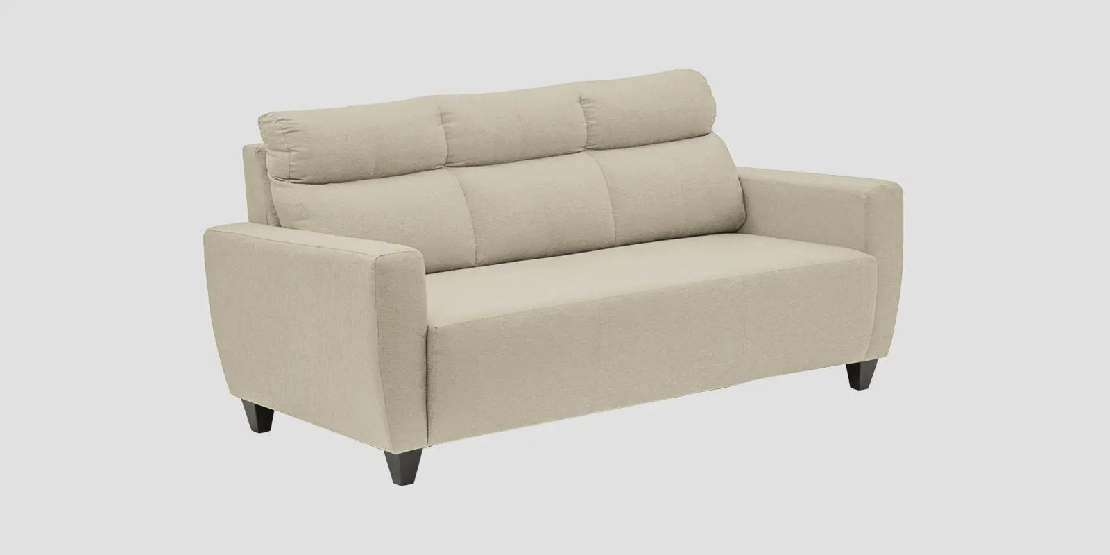 Burban Fabric 3 Seater Sofa In Maple Cream Colour Febonic Living