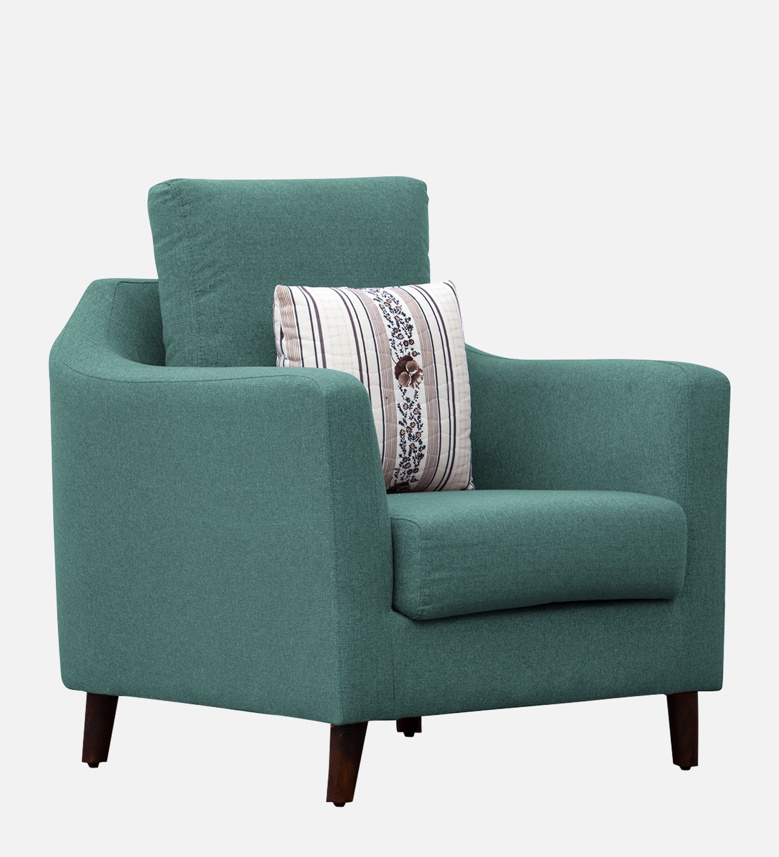 Kevin Fabric 1 Seater Sofa in Sea Green Colour