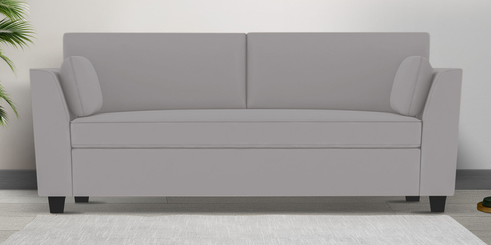 Bristo Velvet 3 Seater Sofa in light grey Colour With Storage