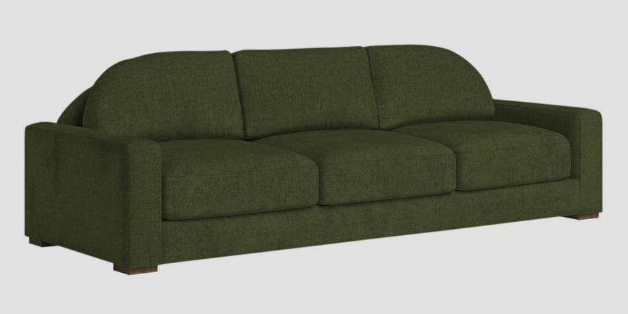 Dara Fabric 3 Seater Sofa In Olive Green Colour - Febonic Living