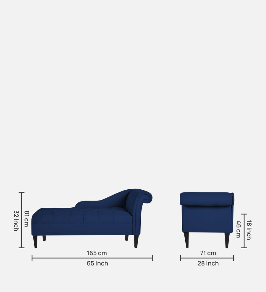 Adria Fabric Lhs Chaise Lounger In Royal Blue Colour - Febonic Living
