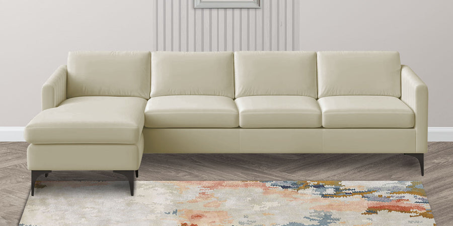 Haru Fabric Rhs Sectional Sofa 3 Lounger In Warm White Colour - Febonic Living
