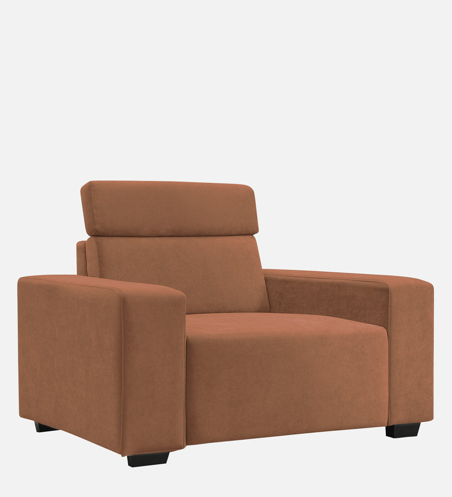 Hiro Fabric 1 Seater Sofa In Caramel Beige Colour - Febonic Living