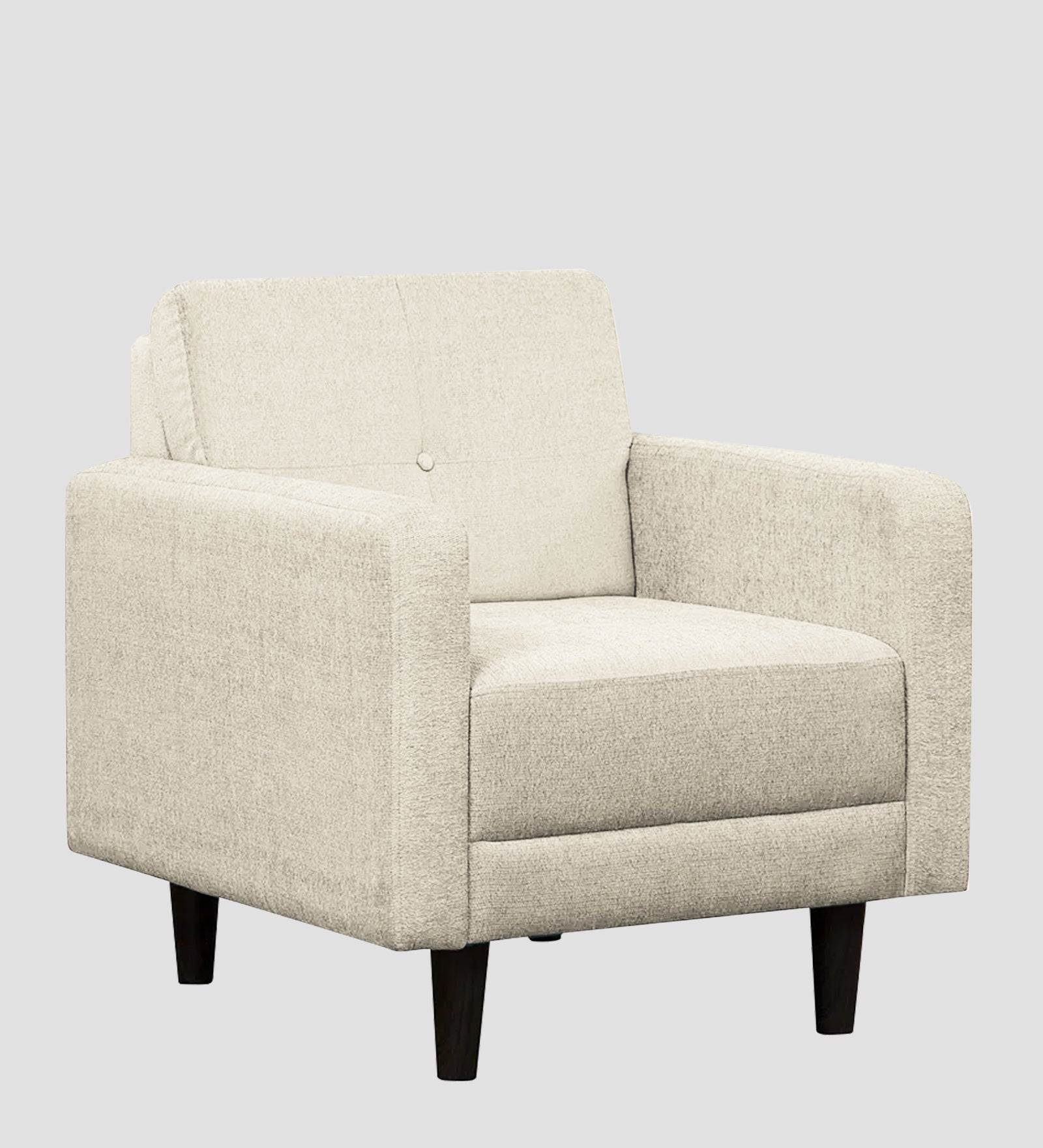 Noha Fabric 1 Seater Sofa In  Ivory Cream Colour - Febonic Living