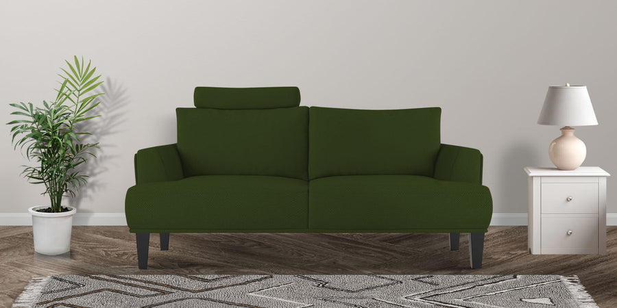 Como Fabric 2 Seater Sofa In Olive Green Colour - Febonic Living