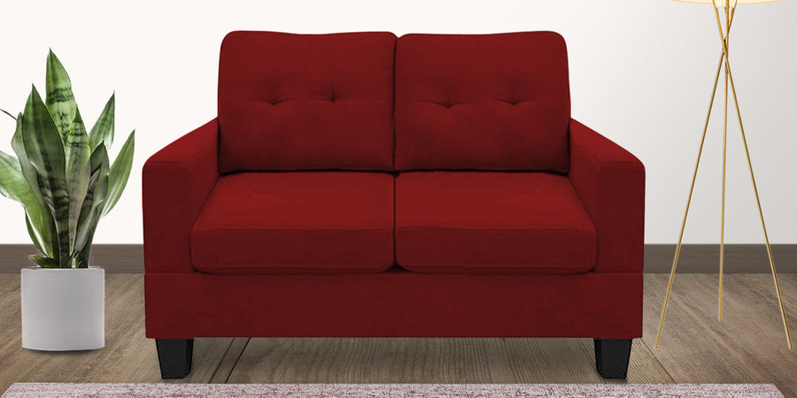Thomas Fabric 2 Seater Sofa In Blood Maroon Colour - Febonic Living