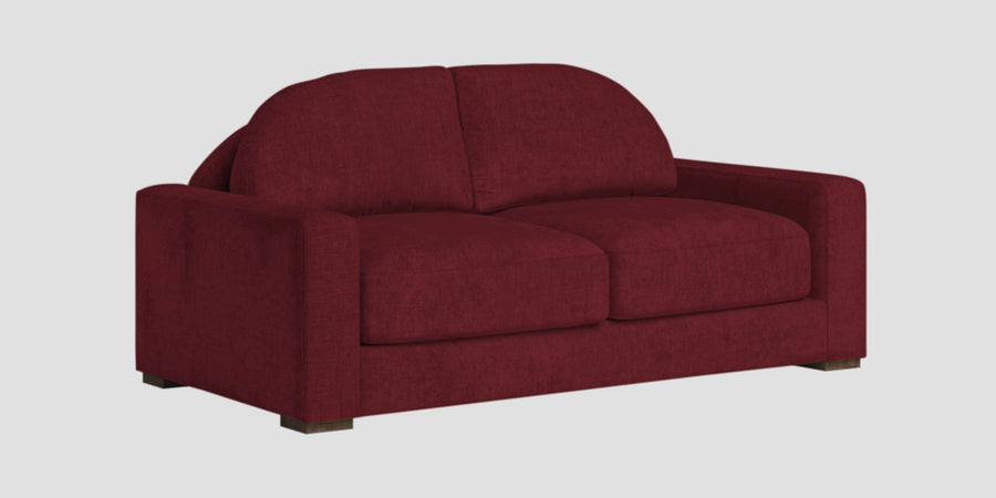Dara Fabric 2 Seater Sofa In Blood Maroon Colour - Febonic Living