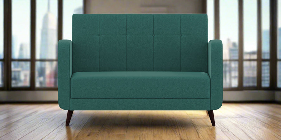 Wiki Velvet 2 Seater Sofa In Pine Green Colour - Febonic Living