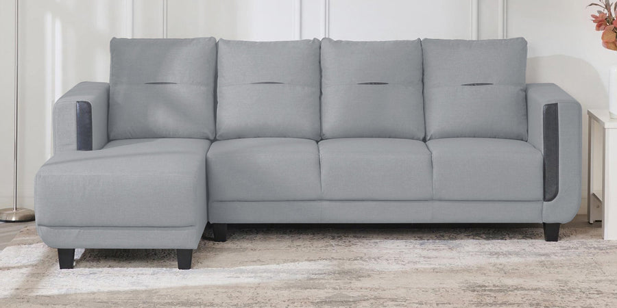 Perry Fabric Rhs Sectional Sofa 3 Lounger In Coin Grey Colour - Febonic Living
