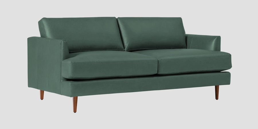 Sterio Leatherette 2 Seater Sofa In Mint Green Colour - Febonic Living