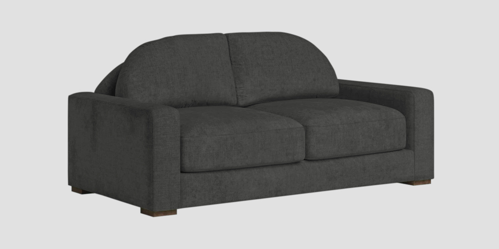 Dara Fabric 2 Seater Sofa In Charcoal Grey Colour