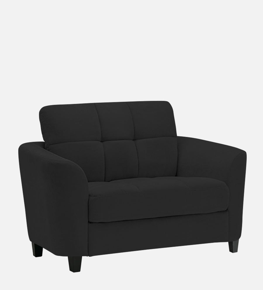 Mulan Fabric 1 Seater Sofa In Bitter Black Colour - Febonic Living