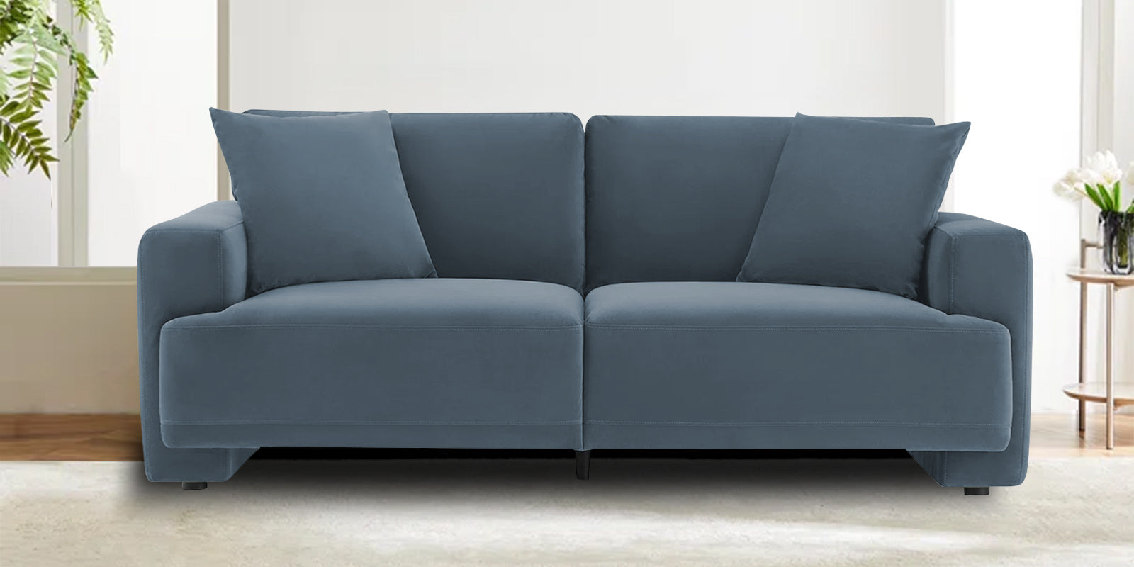 Kosta Velvet 2 Seater Sofa in Oxford Blue Colour