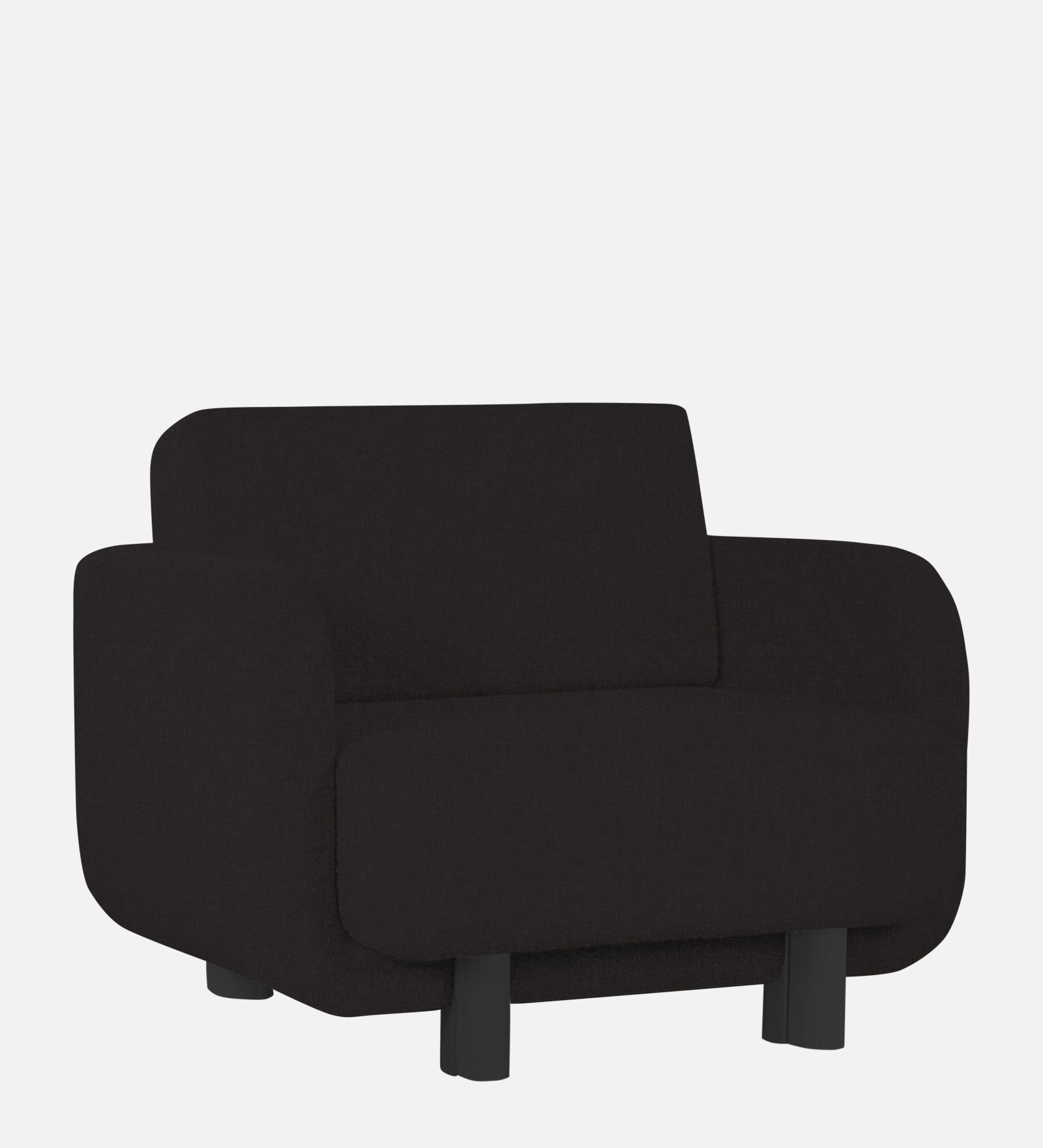Varu Fabric 1 Seater Sofa In  Cara Brown Colour - Febonic Living