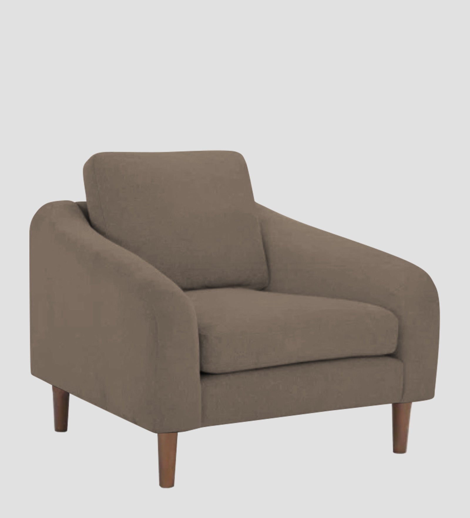 Elara Fabric 1 Seater Sofa in Hazel Beige Colour - Febonic Living