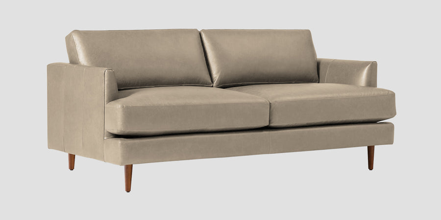 Sterio Leatherette 2 Seater Sofa In Marble Beige Colour - Febonic Living