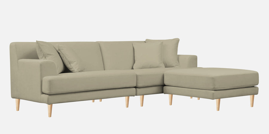 Woody Fabric Lhs Sectional Sofa 3 Lounger In Carnival Beige Colour - Febonic Living