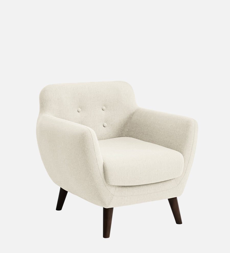 Goofy Fabric 1 Seater Sofa In Ivory Cream Colour - Febonic Living