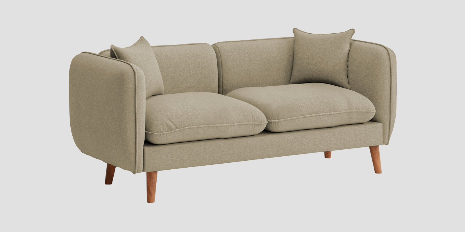 Reva Fabric 2 Seater Sofa In Honey Beige Colour - Febonic Living