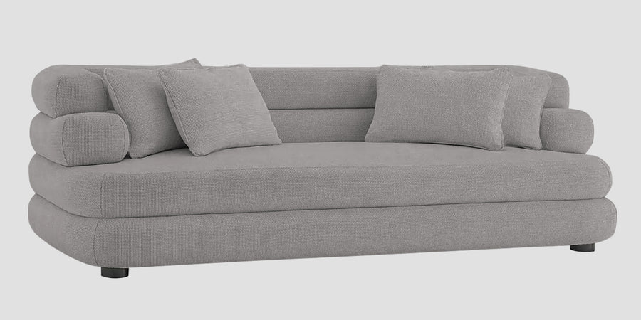 Wener Fabric 3 Seater Sofa In Silver Grey Colour - Febonic Living