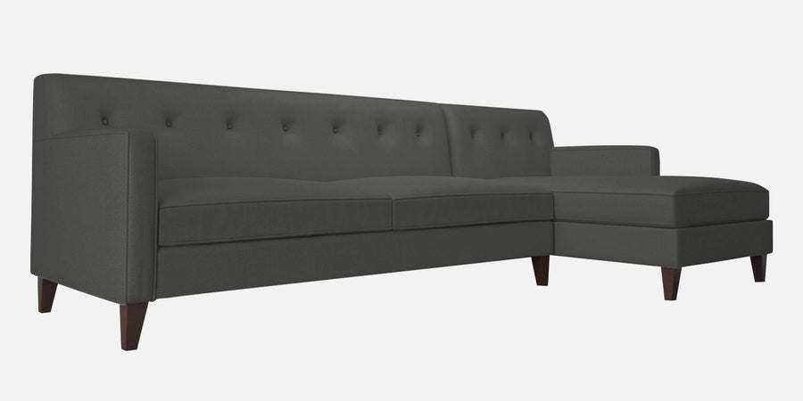 Miller Fabric Lhs Sectional Sofa 3 Lounger In Charcoal Grey Colour - Febonic Living