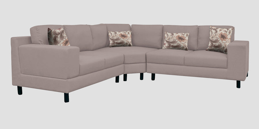 Betty Fabric 6 Seater Lhs Corner Sofa In Almond Beige Colour - Febonic Living