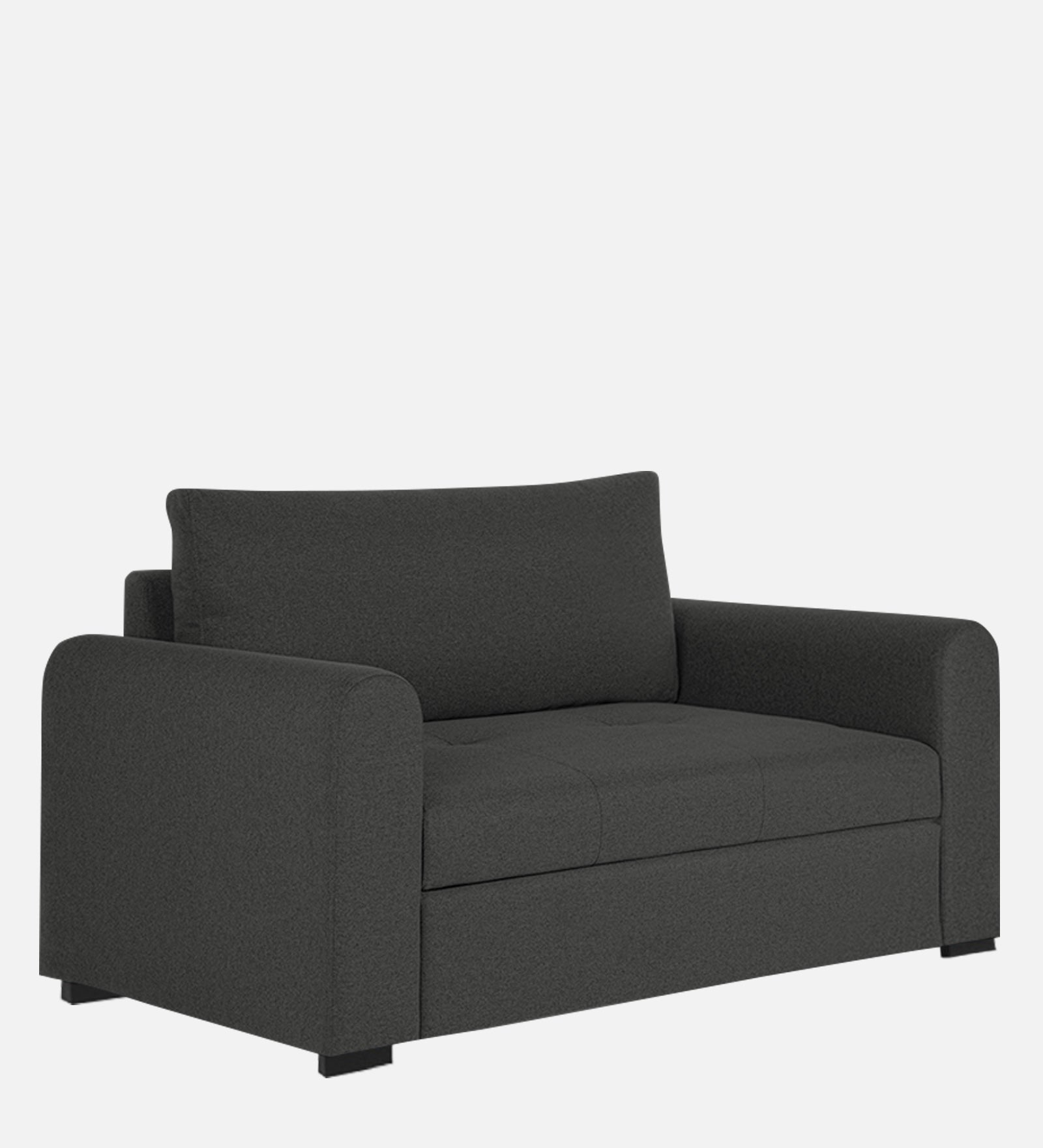 Sigma Fabric 1 Seater Sofa in Charcoal Grey Colour